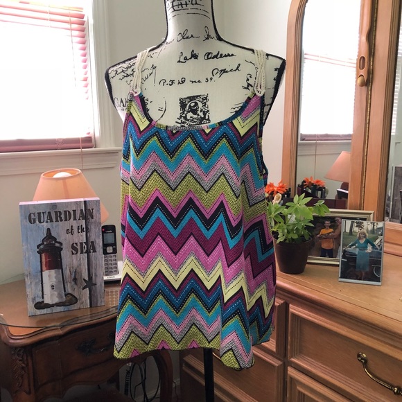 no brand Tops - Razor back t top crocheted straps